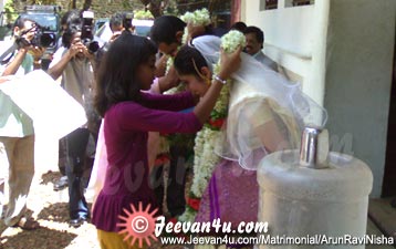 Arun Ravi Nisha wedding photo